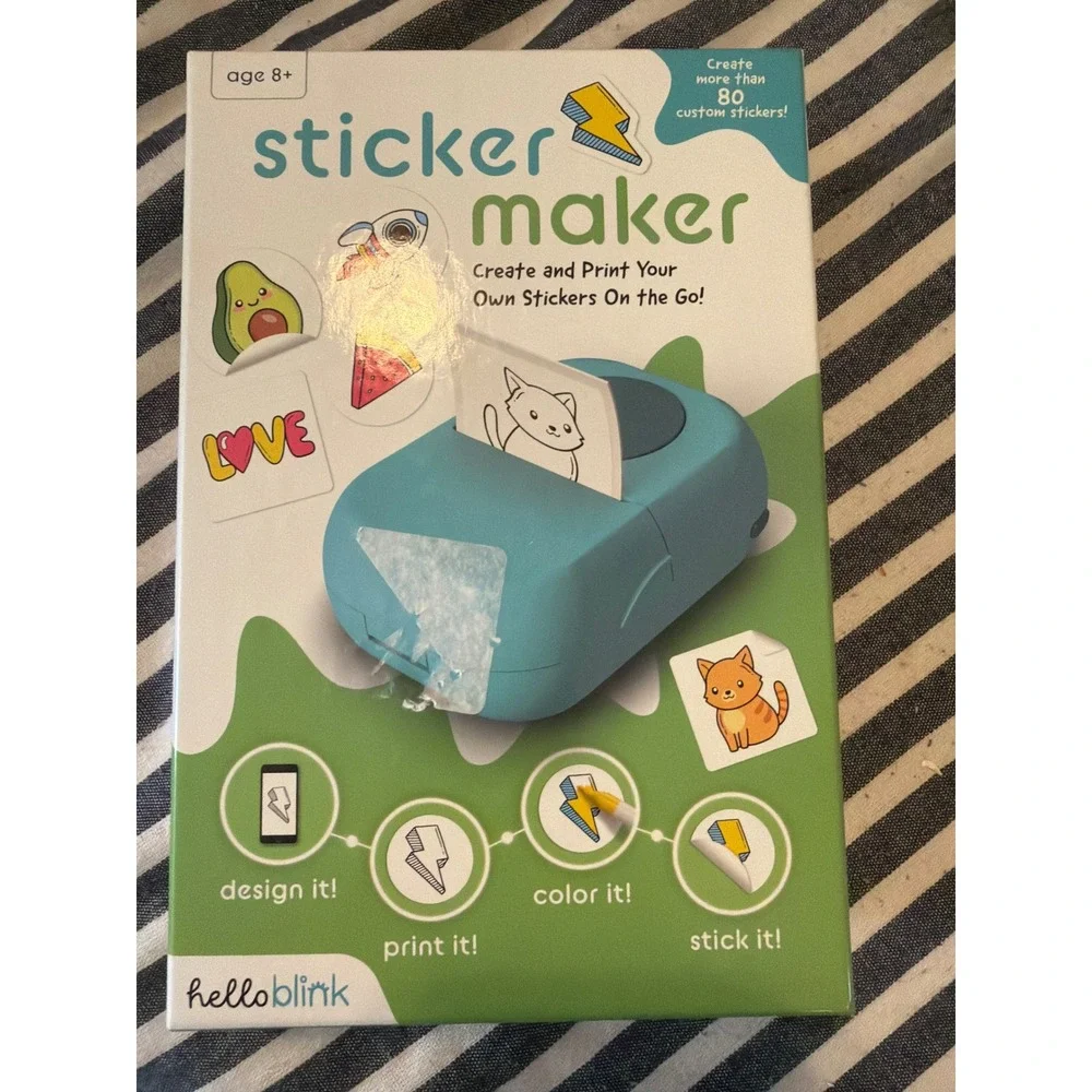 Hello Blink Sticker Maker Portable Thermal Printer DIY Craft Kit 10031 Age 8+